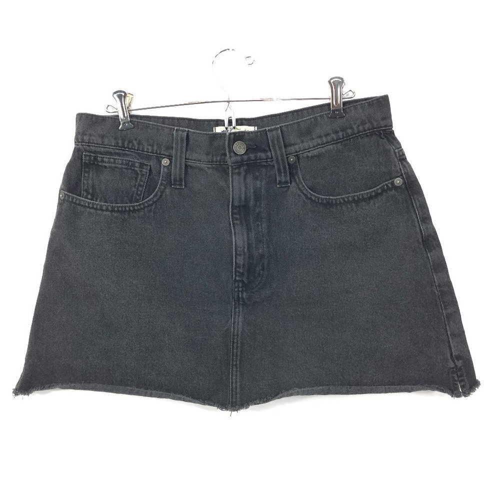 Madewell Mccaren Jean Skirt Mini Black Denim G5523 Size 30‎
